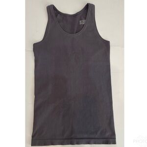 Athleta Seamless Vented Gray Tank Top Size Small Activewear